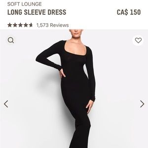 SKIMS long sleeve shapely dress (small)